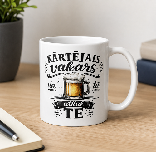 Smieklīga alus krūze “Kārtējais vakars”